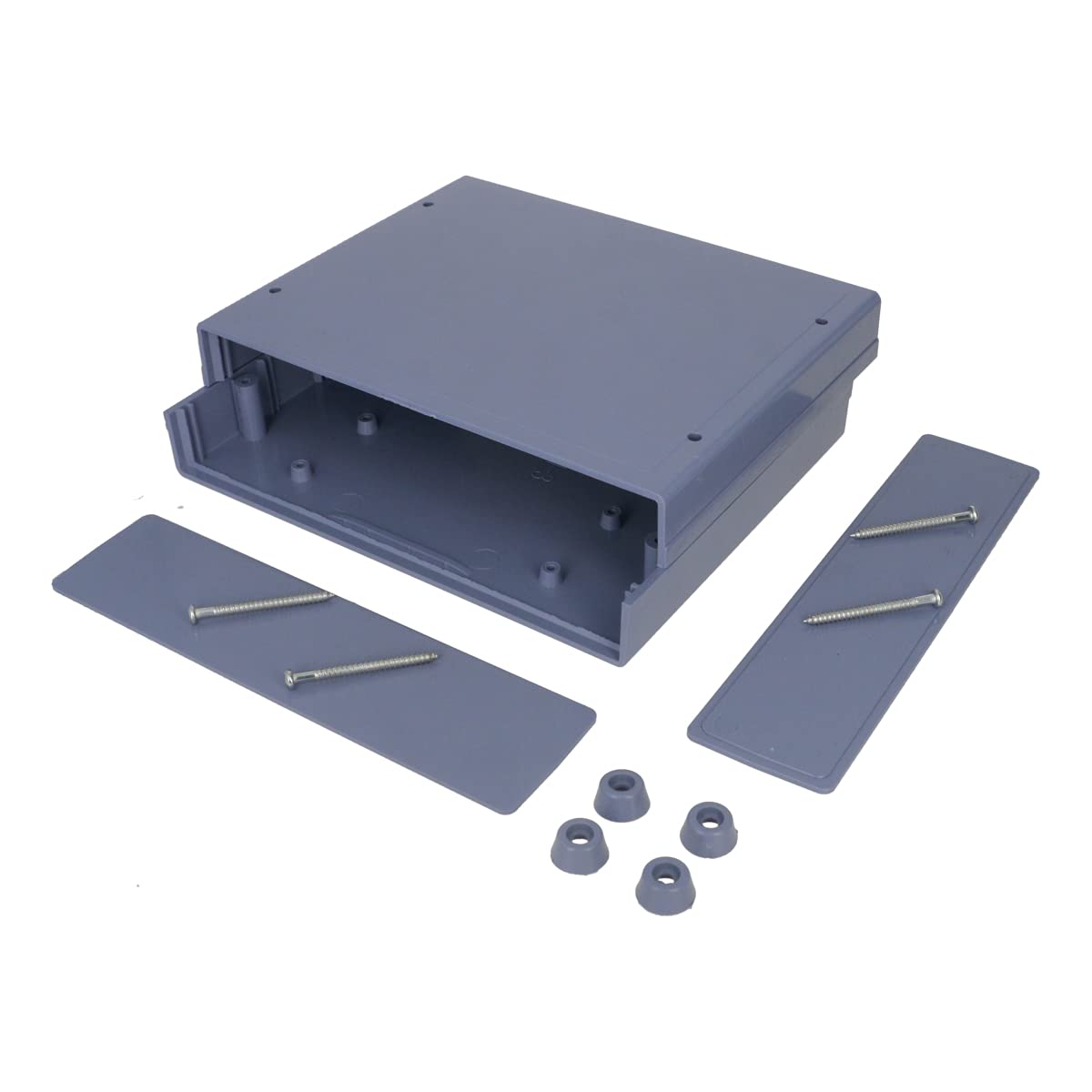 Fielect Junction Box Electrical Project Box ABS Plastic Project Box Enclosure Case Gray 10.04" x 7.48" x 3.15"