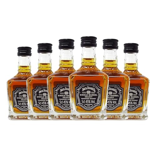 Whisky Blended Jack Daniel's Single Barrel Select Reserva Botellín Miniatura 5 cl (Caja de 6 Botellín Miniatura de 5 cl)