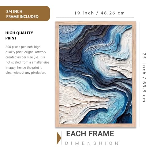Image of kotart Abstract WALL Framed Painting | Big Aesthetic WALL Framed Paintings for Living Room Bedroom Wall Decor (19x25 inch)