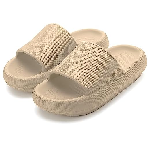 Zapatillas Mujer Chanclas Hombre Sandalias Baño Piscina Playa Zapatos Verano Nube Pala plataforma Pantuflas Comodas YZ Caqui 42-43