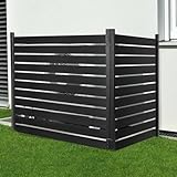 TURSTIN 2 Panels Air Conditioner Fence 38“W x 42”H No Dig Wood Privacy Screens Trash Can Fence Panels for Outdoor Privacy Fence Pool Equipment Enclosure