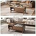 LYNCOHOME Fluted Lift Top Coffee Table with Storage, Modern Coffee Table for Living Room, Home Office（Walnut）