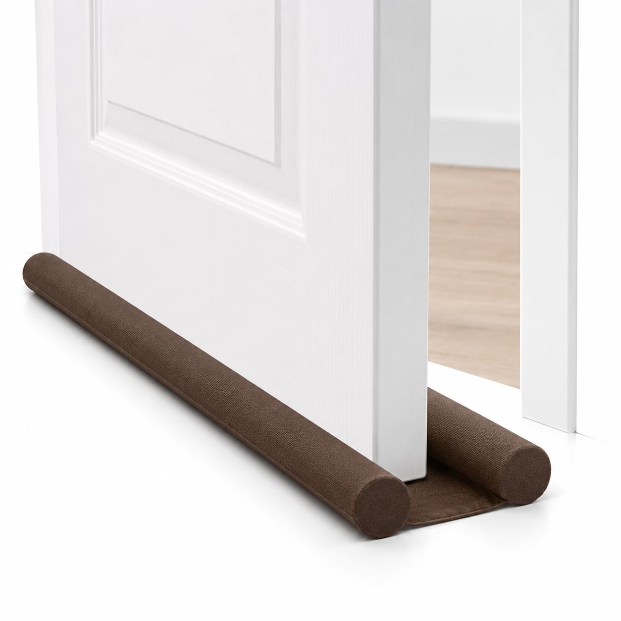 Smart Door Draft Stopper, Double-Sided Foam Seal, Blocks Cold & Hot Air, Dust & Noise Reduction, Brown-image-44