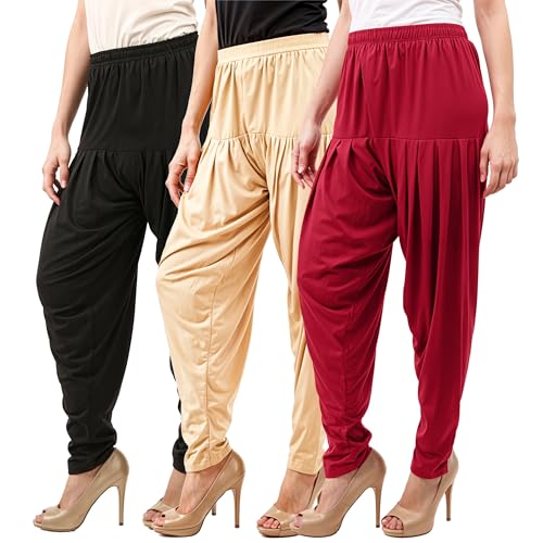 Image of Buy That Trendz Patiala Salwar for Women Relaxed Fit Viscose Patiyala Salwar Harem Bottom Pants