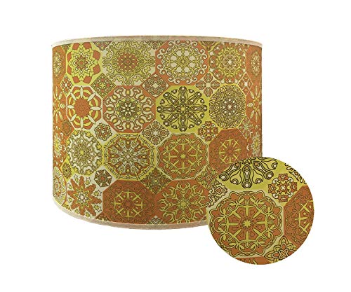 Image of Royal Designs, Inc. Trendy Decorative Handmade Lamp Shade, Made in USA, 12in, HBC-8075-12, Gleaming Warmth