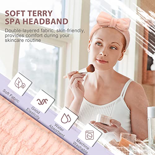 Crosize 7 Pack Face Wash Headband And Wristband Set For Women, Cute Spa Skin Care Headband For Washing Face, Terry Cloth Facia Headband And Wrist Towels For Washing Face, Makeup, Skincare #TOP4
