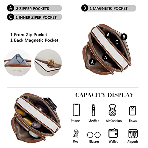 BOSTANTEN Crossbody Bags for Women Vegan Leather Purses Quilted Shoulder Handbags with Adjustable Shoulder Strap4