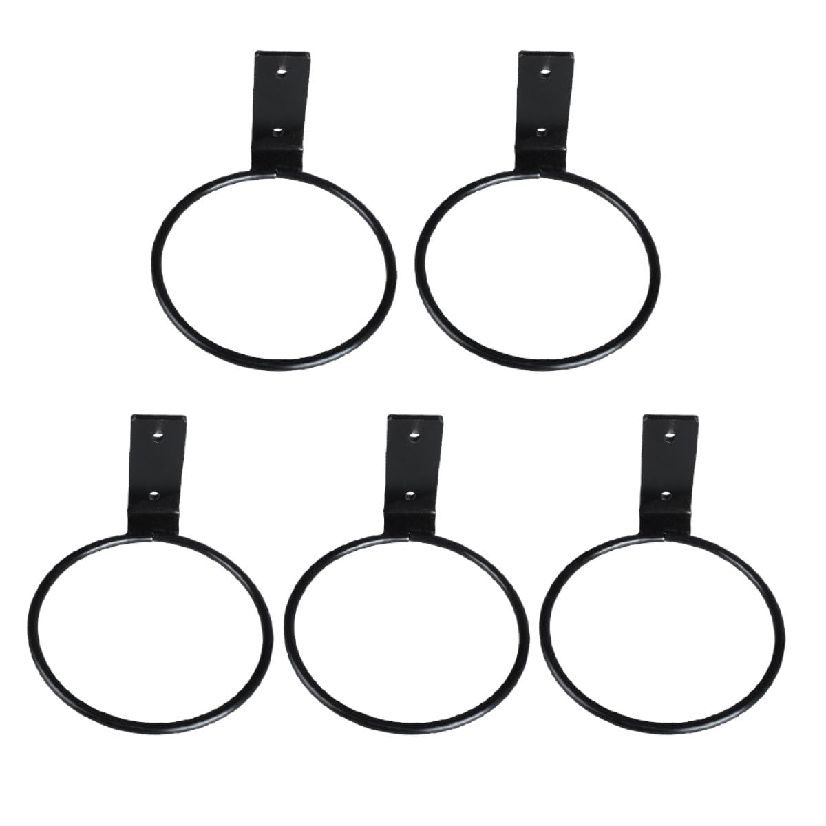 HOMSFOU Soportes para Macetas de Pared 5 Piezas de Hierro 15 Cm Estantería para Flores Jardín Balcón Almacenamiento Vertical Práctico Resistente