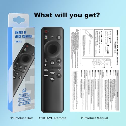 New BN59-01432A Solar Voice Remote Replacement for Samsung TV Remote with Rechargeable Solar Cell, Compatible with Samsung 2023-2024 Neo QLED, 8K, The Frame and Crystal UHD Series, 4 Shortcut Buttons - Image 7