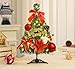 2ft (60cm) Mini Christmas Tree – Pre-Decorated Tabletop Xmas Tree with Assorted Ornaments for Festive Home, Desk & Holiday Display