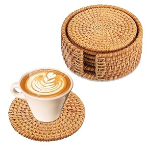 Hisdricus Rattan Untersetzer Set 6er RTN-CSTR-6P-SET