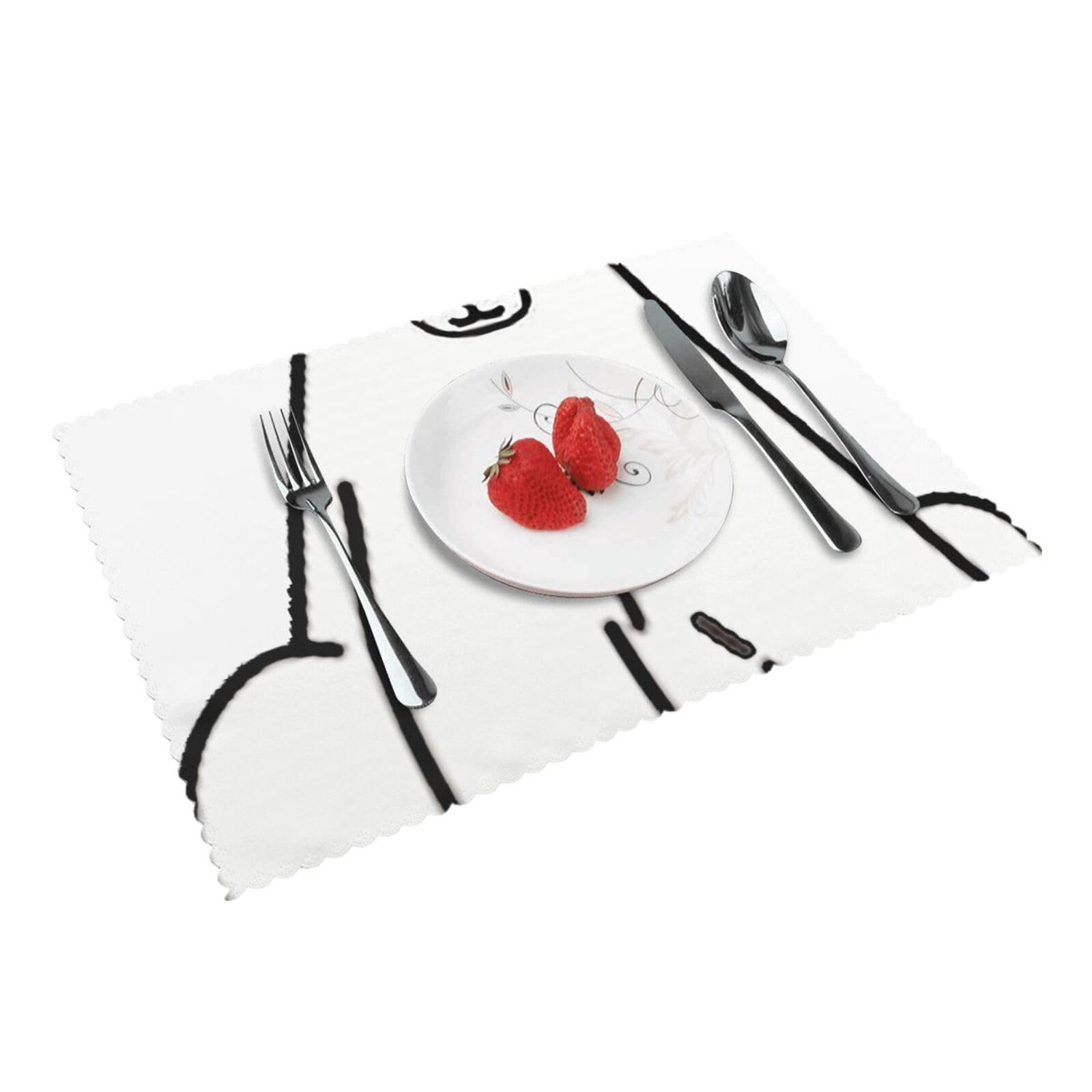 Bnvsadc Polar Bear 4 Pcs Heat Resistant Placemat 45X30 Cm, Printed Non-Slip Place Mats For Kitchen Dining Table Indoor Outdoor