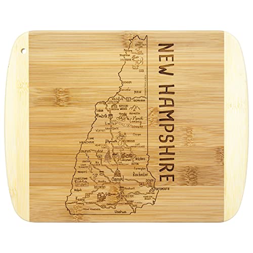 Image of Totally Bamboo A Slice of Life New Hampshire Engraved Map Cutting Board