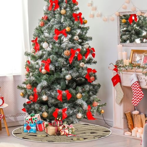 Jupe de sapin ronde lavable pour masquer pied de sapin - 5