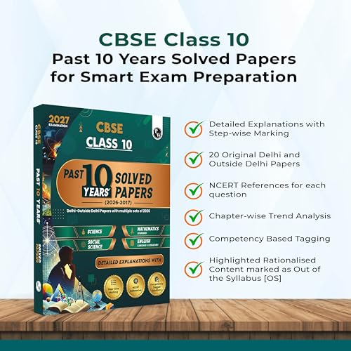 Image of PW CBSE Class 10 PYQs - Past 10 Years Solved Papers For 2027 Board Exams | Delhi & Outside Delhi with Multiple Sets of 2026 | Science, Maths, Social Science, English | NCERT References
