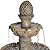 Louvre Italian Style 3 Tier Outdoor Floor Water Fountain with Light LED 44" High Gray Faux Stone Resin for Garden Patio Backyard Deck Home Lawn Porch House Relaxation Exterior - John Timberland