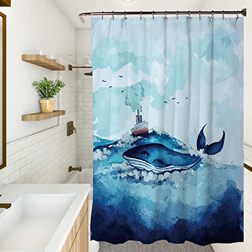 Rideau de douche polyester moderne 180x180 pour séparation de baignoire et douche italienne en tissu