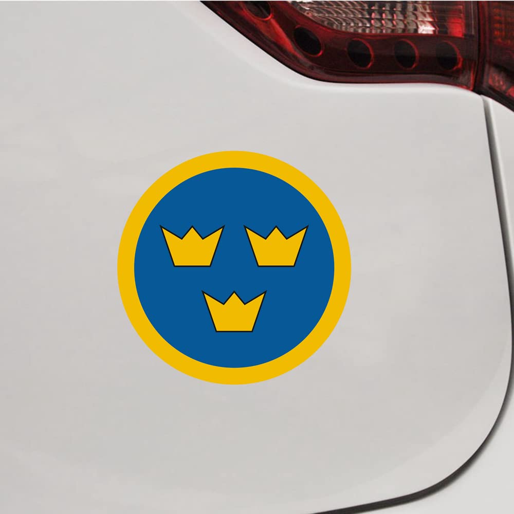 Fly Renault 5 Pegatina Vinilo Redonda 100mm Fuerza Aérea Sueca (Flygvapnet)  - Brillante, Ideal Para Coche, Casco, Portátil Calcomanía Redonda Avión  Suecia, image size:1000x1000