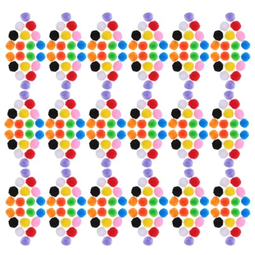 Pompones pequeños KALLORY x10000 de poliéster multicolor para manualidades infantiles