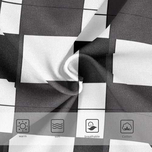 Black and White Checkerboard Toddler Underwear, Cotton Underwear for Girls, 2T–8 Years3