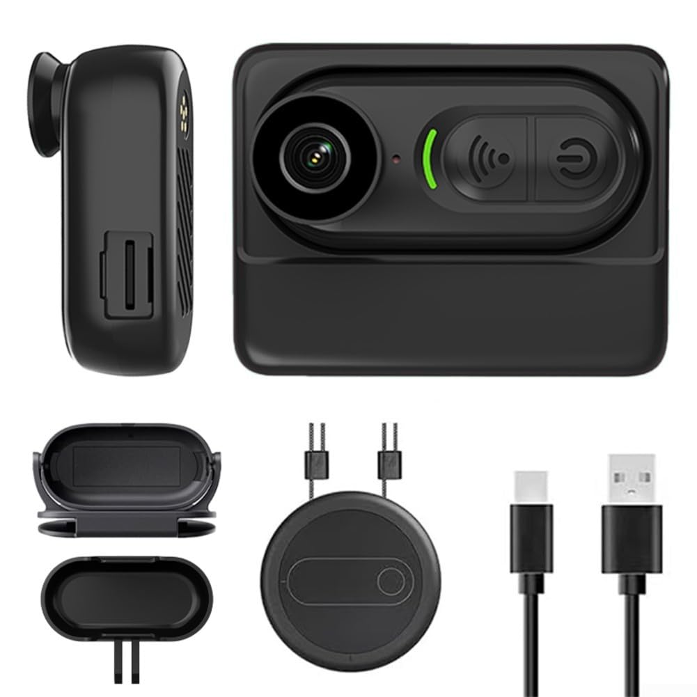 Action Camera, 4K Pollice Sport Camera WiFi Ricarica Magnetica, Outdoor Ciclismo Pocket Pet Camera per Vlogging Video Registrazione