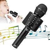 【Diseñado para profesionales】 El micrófono de karaoke con cabezal de filtro antirruido de 3 capas, que puede reducir eficazmente el flujo de aire y el sonido del viento generado durante el canto, reducir la interferencia del polvo, sin distorsiones y anti-aullidos! Los parlantes grandes dobles de alta calidad incorporados brindan una sensación súper envolvente de 360 ​​grados, ¡inmersiva!