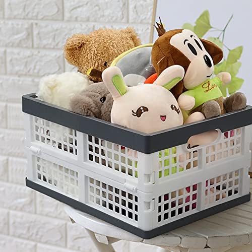 Joyeen 3 Packs Collapsible Storage Crate, Plastic Folding Basket