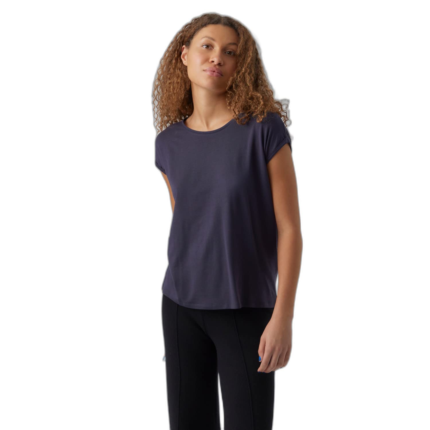 VERO Moda Damen Vmava Plain Ss Top Gajrs Noos T-Shirt