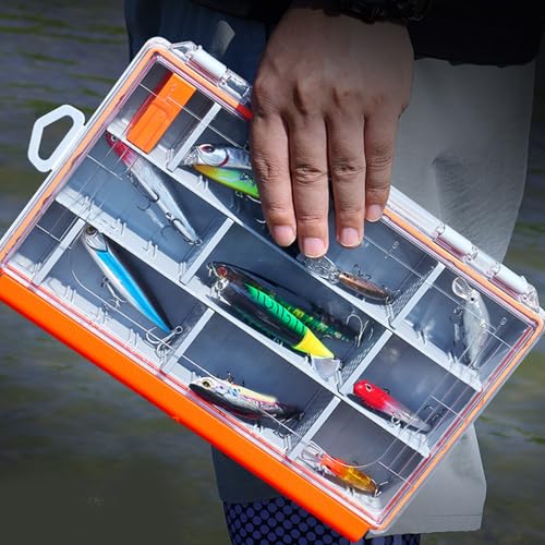 Boîte de rangement pour appâts avec compartiment réglable pour la pêche - 5