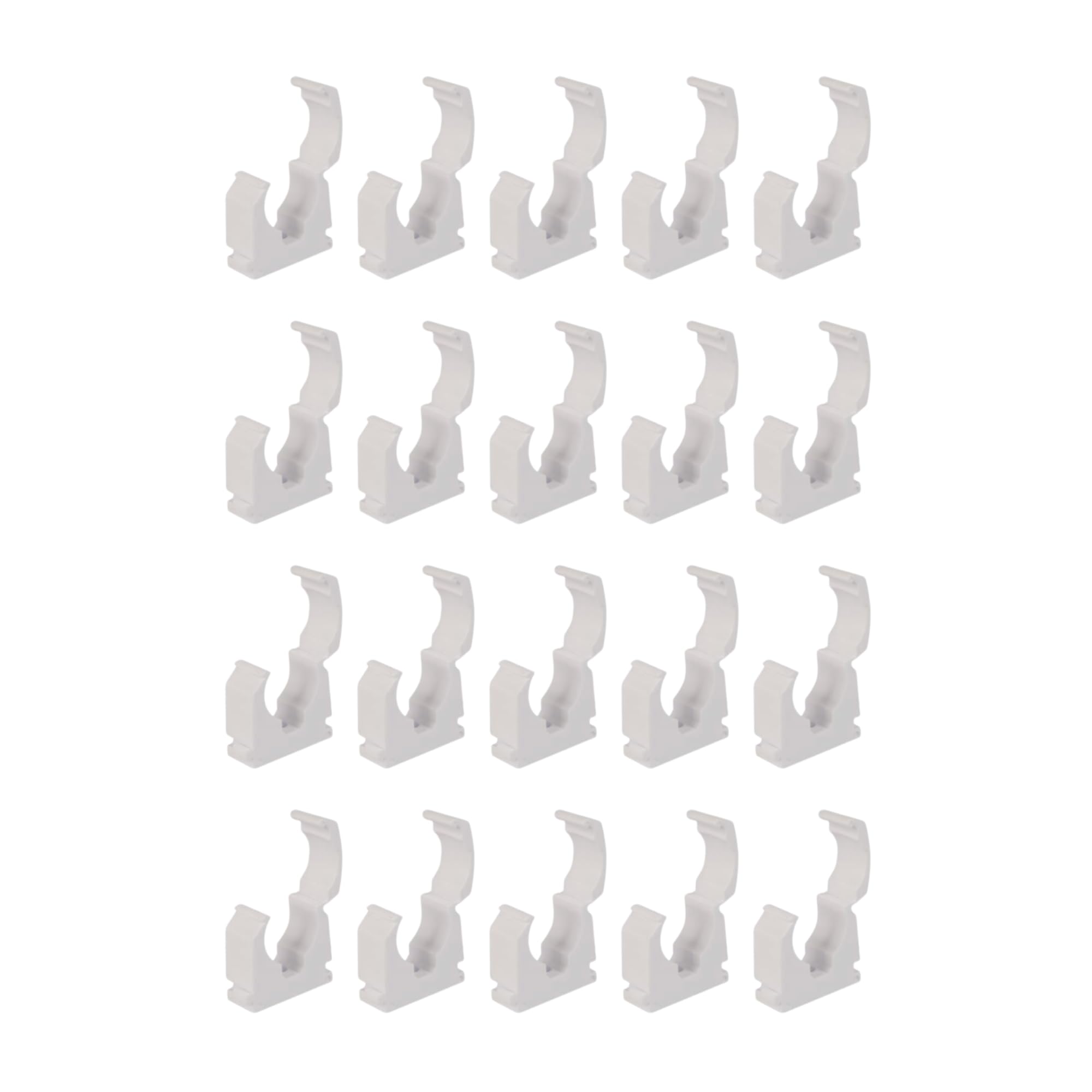 15mm Pipe Clips, Screw Fix Pipe Clips for 15mm Copper & Plastic Pipe, Plastic Pipe Clamps for Plumbing & Central Heating Installations (20)