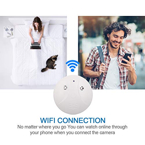 Pelay Upgrade Hidden Camera Smoke Detector Hd 1080P Wifi Smoke Detector Spy Cameras Wireless Nanny Cam With Motion Detection/Night Vision For Home Security Surveillance Hidden Camera #TOP1