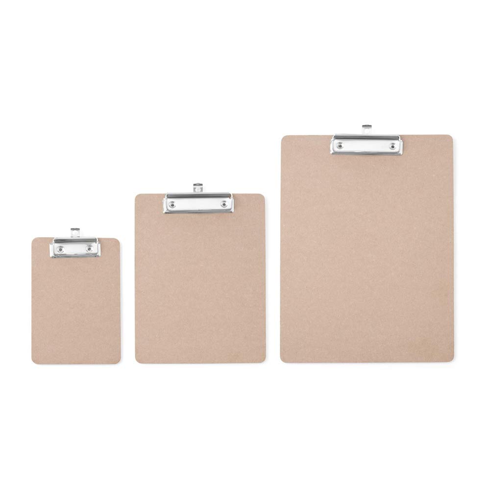 HENDI A6 Clipboard for Menu or Menu of the Day, with Metal Clip and Hanging Hook, 125 x 180 mm, Wood, Pack of 90
