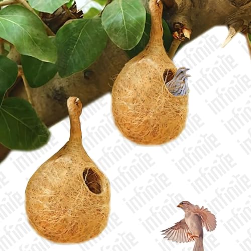 Image of Bird Feeder Water & Food Tray with Nest | Hanging Balcony Bird Feeder for Home Garden | Attracts Sparrows, Parrots, and More - Ideal for Outdoor Use (Nest + Trey + Food Feeder)