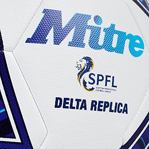 Mitre Delta SPFL 2022/23 Replica Voetbalbal Wit/Blauw - Image 3