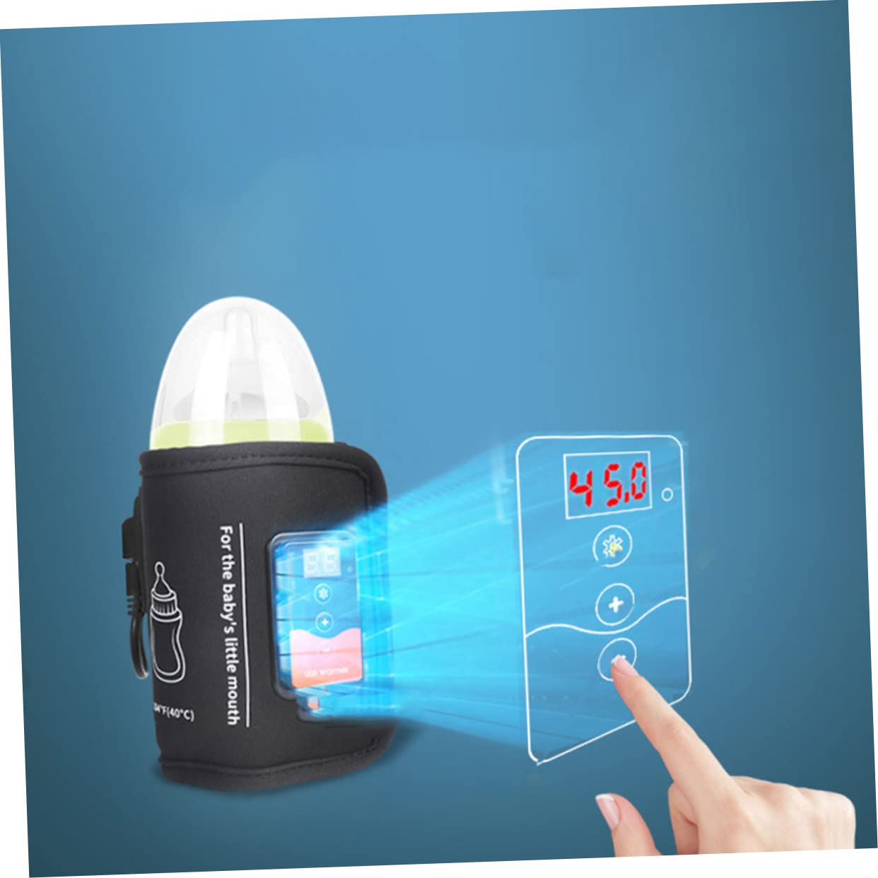 SUPVOX Calentador De Leche Portátil Envoltura Térmica Para Biberones De Leche Materna Calentador De Biberones Usb De Viaje Para Para Bebés Casa