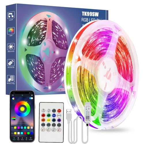 LED TV 4M, RGB Ruban Bande LED USB avec Musique Sync Bluetooth APP et Télécommande pour 50'-70' HDTV, PC, la Chambre, la fête et la décoration de maison