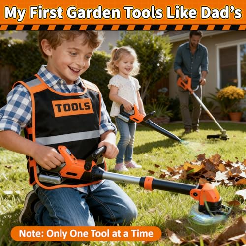 Image of KidBloom Kids Tool Set, 2-in-1 Kids Leaf Blower & Kids Weed Wacker Toy