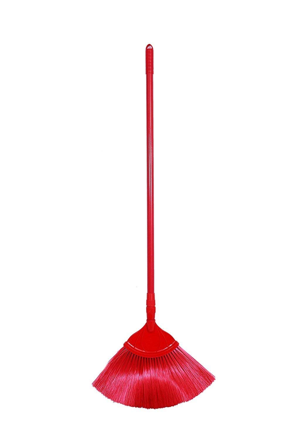 Ajeet Up Plastic Ceiling Jaala Cobweb Cleaning Broom Heavy Duty Floor Sweeper with Steel Handle & Fine Long Bristles - Dust Sweeping for Home/Commercial Kitchen & Warehouse Floors
