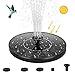 PREUP Fontaine Solaire Pompe, Fontaine a Eau Solaire 1.4W, 5 Différents Types d'eau, Max 65cm High, Pas Besoin Batterie et Électricité Requise, Fontaine Flottante pour Jardin, D'Étang, Aquarium (Rond)