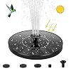 PREUP Solar Springbrunnen, Solar Teichpumpe Garten Wasserpumpe mit 1,4W Monokristalline Solar Panel Brunnen, Schwimmender Dekoration für Garten, Kleiner teich, Vogelbad, Fisch-Behälter, Pool
