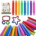 UrChoice 60 Pack Pop Tubes Sensory Toys, Fine Motor Skills & Learning for Toddlers, Fidget Toys and Activities Toys for Kids