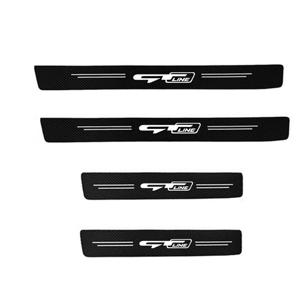 SDYAYFGE 4Pcs Kick Plates Car Door Sill Protector,for Peugeot