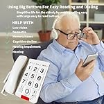 ELECDON-Large-Key-Wired-Telephone-Wired-landline-Phone-Senior-Friendly-Phone-with-Large-Buttons-Visually-and-Hearing-impaired-Senior-Phone-Home-Corded-Telephone