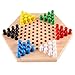 Dongbin Schachbrett hexagonal chinesisches Holz Kontrolleure Familie Spiel gesetzt traditionelles Reverse-Go-Spiel,Beige