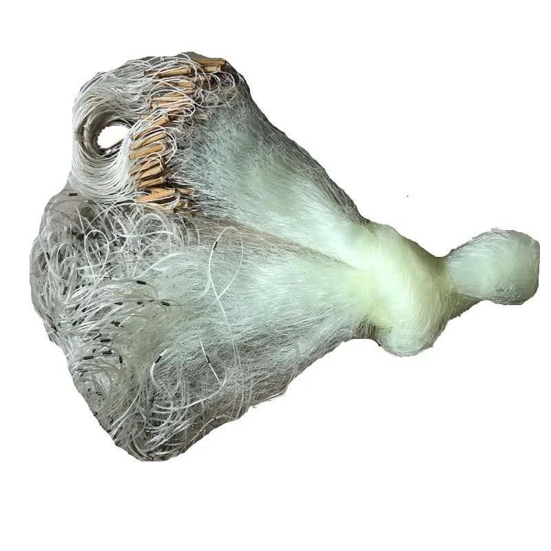 Sieć rybacka, Podbierak skrzelowy do łowienia ryb, żyłka nylonowa, pojedyncza warstwa, jasnożółty, wiele rozmiarów(H3m X L100m,Select Size Name)
