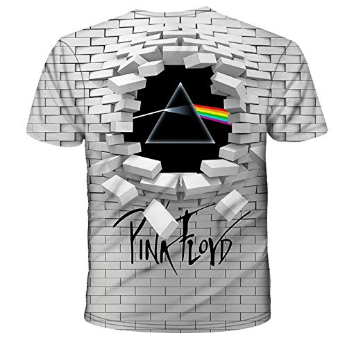Nobranded T-Shirt Creative Wall Pink Floyd3D – T-Shirt Couple À Manches Courtes Et Col Rond Imprimé - Les Beatles, Paul McCartney, John Lennon, RIngo Starr, George Harrison Nobranded T-Shirt Creative Wall Pink Floyd3D - T-Shirt Couple À Manches Courtes Et Col Rond Imprimé – Image 3
