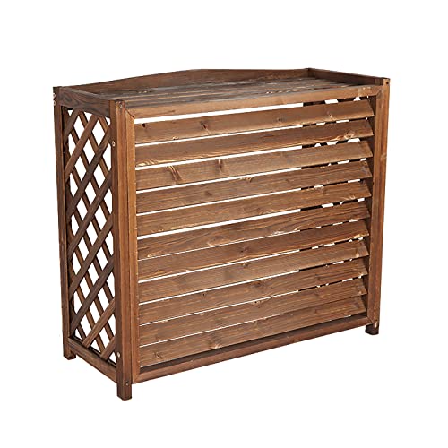 Couvercle de climatiseur en bois pour cacher l'unité extérieure