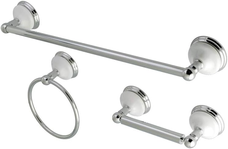 Kingston Brass BAK111248C Victorian Bathroom Hardware Set, 18 Length, Polished Chrome