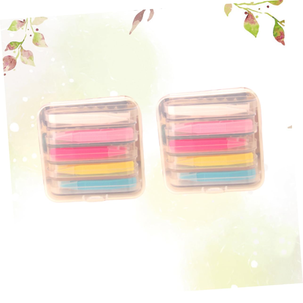 Beavorty 6 Scatole accessori per lenti bastoncino per lenti a contatto bastoncino leva lenti diffusore pinzette portatile sacche bag pinzetta per lenti inseritore di lenti rinfrescante clip