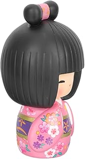 BESPORTBLE Quimono Para Crianças Japandi Decoração Conjunto De Chaveiro Kokeshi Boneca Quimono Menina Estatueta Estátua De Boneca Quimono Presente Japonês Boneca Quimono Japonês Boneco De